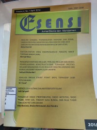 Image of SENSI Jurnal Bisnis dan Manajemen Vol. 4 No. 1 April 2014