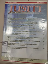 Image of Jusiti Jurnal Sistem Informasi dan Teknologi Informasi Vol. 4, No. 1, April 2015