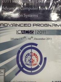 Image of ICACSIS 2011 International Conference On Advanced Computer Science and Information Systems:Advanced program