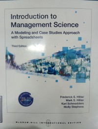 Image of Introduction to Management Science : A Modeling and Case Studies Approach with Spreadsheets. Third Edition