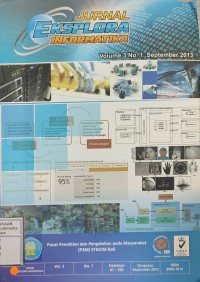 Image of Jurnal Eksplora Informatika Vol. 3 No. 1, September 2013