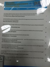 Image of Jurnal Nasional Teknik Elektro dan Teknologi Informasi JNTETI Vol. 2, 2013