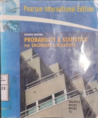 Image of Probability & statistics for engineers & scientists. Eighth International Edition
