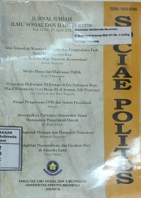 Image of Sociae Polites : Jurnal Ilmiah Ilmu Sosial dan Ilmu Politik Vol. 14 No. 34 Desember 2011