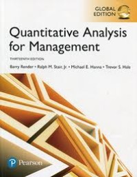 Image of Quantitative analysis for management. Thirteenth Global Edition