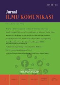 Image of Jurnal ilmu komunikasi Volume 14, Nomor 1, Juni 2017
