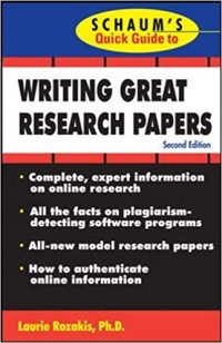 Image of Schaum's quick guide to writing great research papers